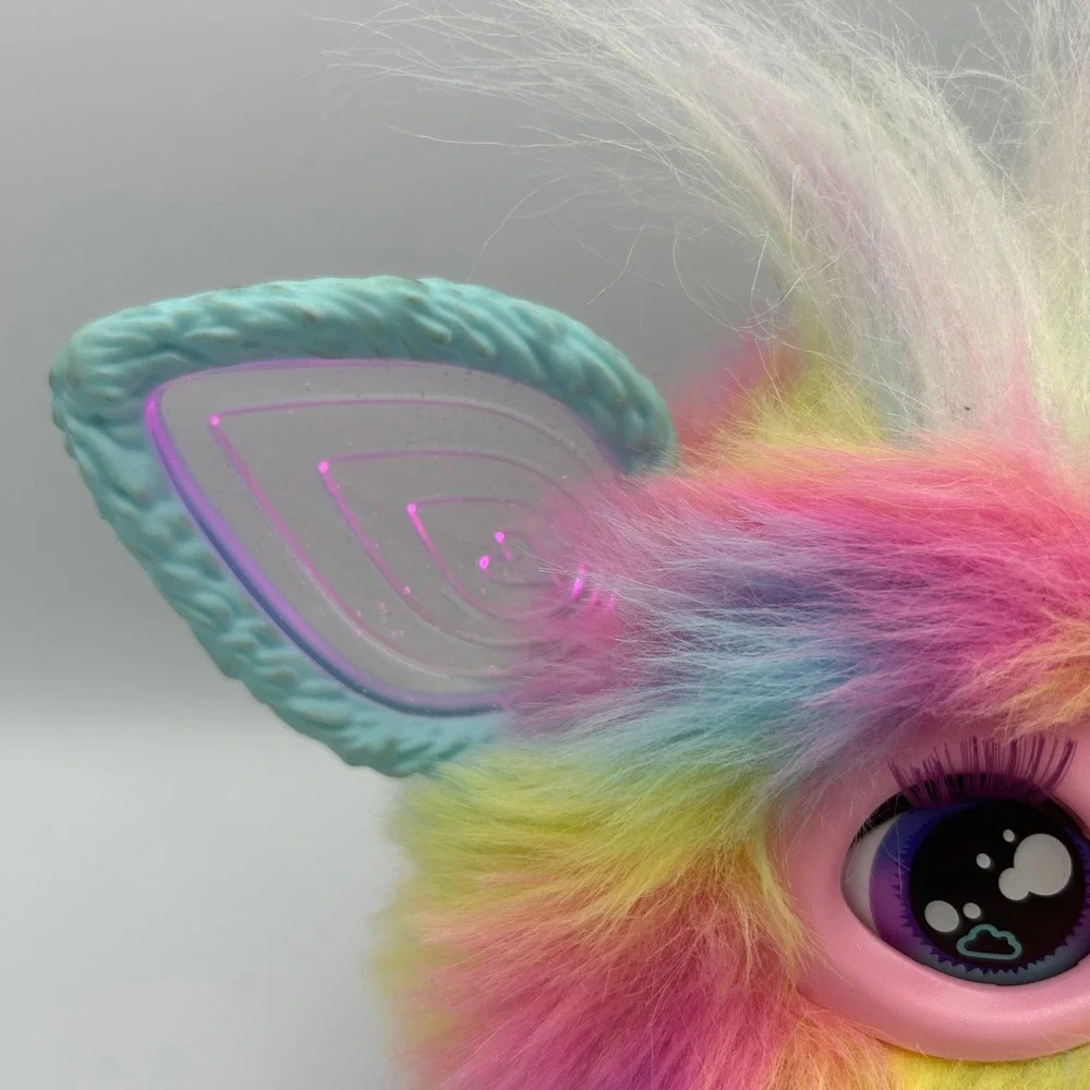 Hasbro Furby 2023 Interactive Rainbow Tie Dye Plush Lights Tested Works Robot